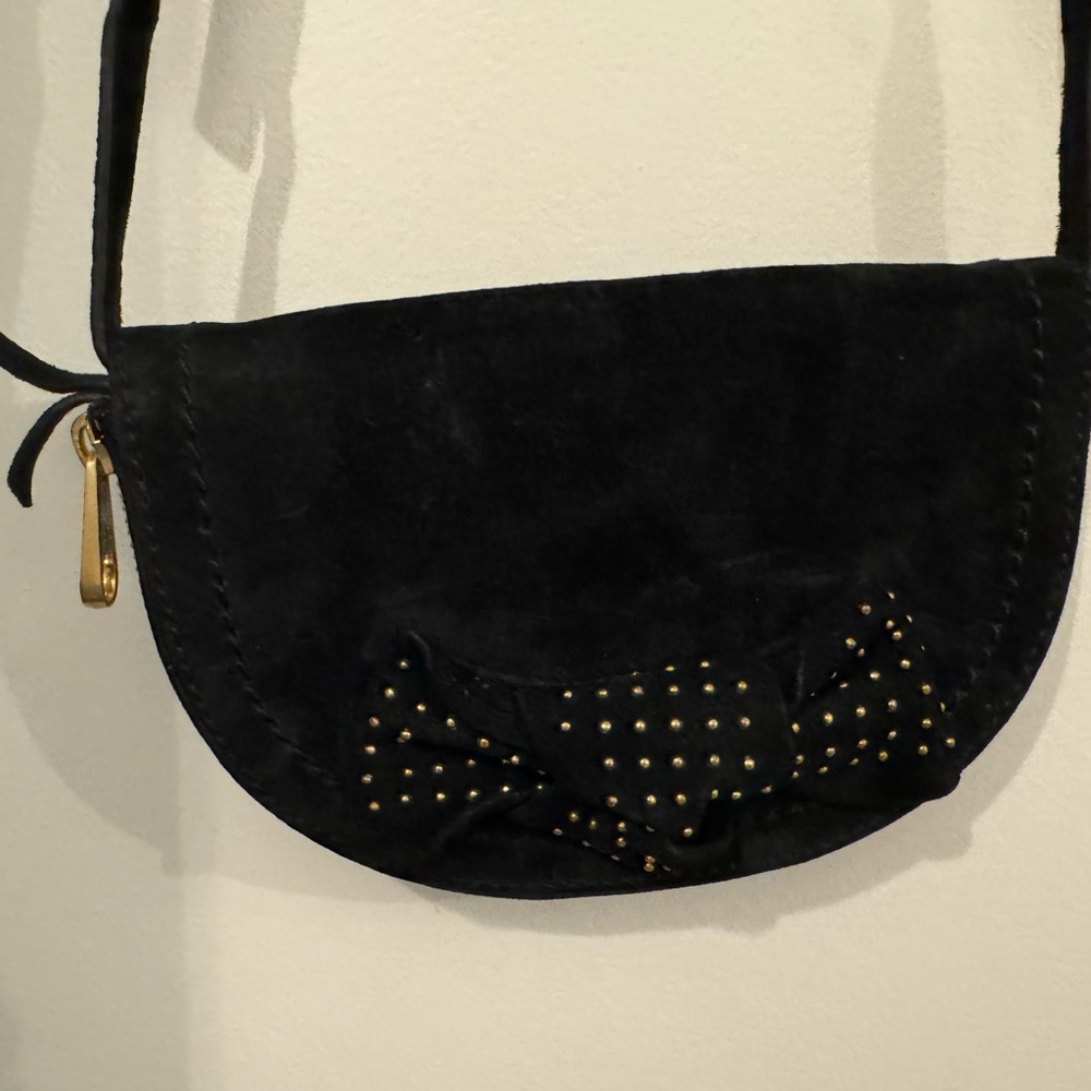 UGG Black Suede Crossbody Bag